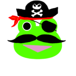 【カエルのイラスト】カエルの海賊船長